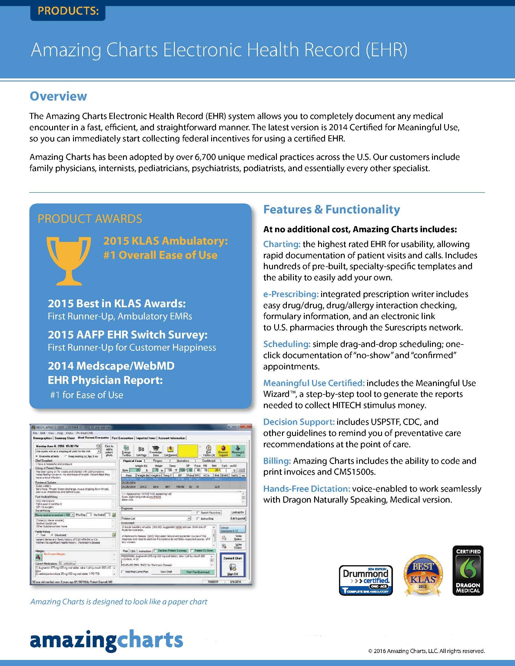 Amazing Charts Ehr Reviews