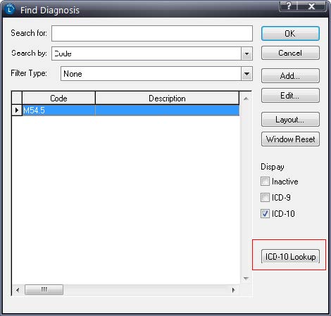 Lytec 2017 ICD-10 Search Tool